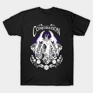 Conjuration - D&D Magic School Series: White text T-Shirt